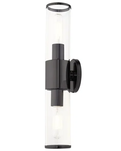 LIVEX LIGHTING LIVEX LIGHTING 2 LIGHT BLACK CHROME ADA VANITY SCONCE