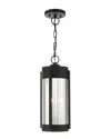 Livex Lighting 2-light Black With Brushed Nickel Candles Outdoor Pendant Lantern