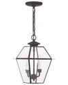 Livex Lighting 2-light Bronze Outdoor Pendant Lantern