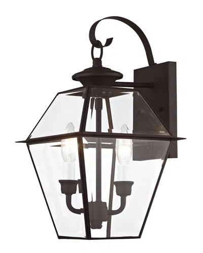 LIVEX LIGHTING LIVEX LIGHTING 2-LIGHT BRONZE OUTDOOR WALL LANTERN