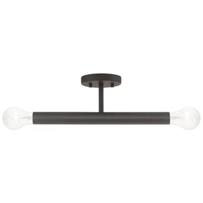 Livex Lighting 2 Light Bronze Semi-flush