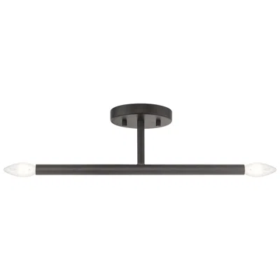 Livex Lighting 2 Light Bronze Semi-flush