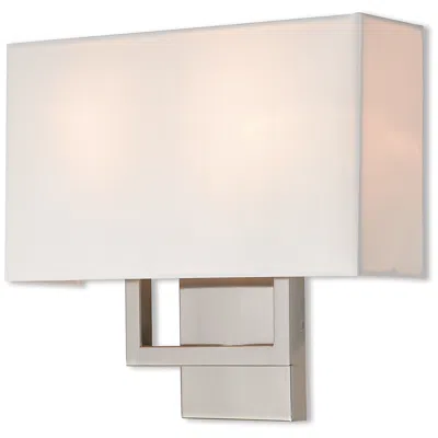 Livex Lighting 2 Light Brushed Nickel Ada Wall Sconce In Silver