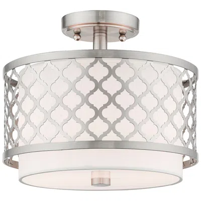 Livex Lighting 2 Light Brushed Nickel Ceiling Mount