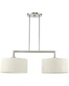 Livex Lighting 2 Light Brushed Nickel Linear Chandelier