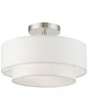 Livex Lighting 2 Light Brushed Nickel Semi-flush