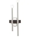 Livex Lighting 2-light Brushed Nickel With Bronze Accents Sconce