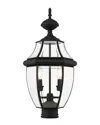 Livex Lighting 2-light Outdoor Post Top Lantern In Black