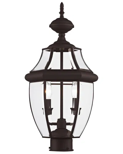 Livex Lighting 2-light Outdoor Post Top Lantern In Gold