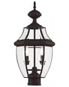 Livex Lighting 2-light Outdoor Post Top Lantern In Gold