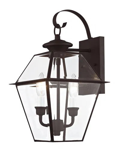 Livex Lighting 2-light Outdoor Wall Lantern In Gold