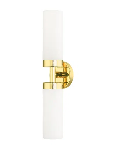 Livex Lighting 2-light Polished Brass Ada Vanity Sconce In Metallic