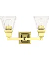 Livex Lighting 2-light Polished Brass Vanity Sconce