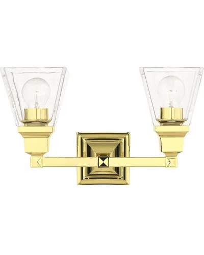 Livex Lighting 2-light Polished Brass Vanity Sconce