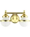 Livex Lighting 2-light Polished Brass Vanity Sconce In Metallic