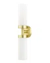 Livex Lighting 2-light Satin Brass Ada Vanity Sconce In Metallic