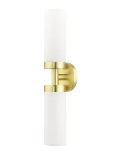 Livex Lighting 2-light Satin Brass Ada Vanity Sconce In Metallic