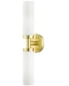 Livex Lighting 2-light Satin Brass Ada Vanity Sconce In Metallic