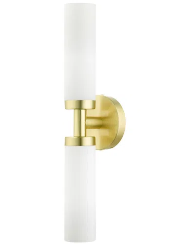 Livex Lighting 2-light Satin Brass Ada Vanity Sconce In Metallic