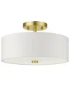 Livex Lighting 2-light Semi Flush In White