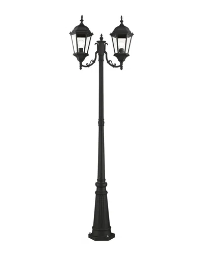 Livex Lighting 2-light Textured Black Outdoor Post-light