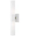 Livex Lighting 2 Light Textured White Ada Vanity Sconce With Antique Brass  Accent In White