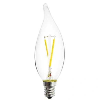 Livex Lighting 2 Watt (25 Watt Equivalent), Ca10 Led, Dimmable Light Bulb, Warm White (2700k) E12/candelabra Base In Clear