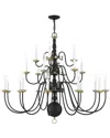 Livex Lighting 22-light Black Chandelier In Black