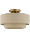 Livex Lighting 3 Light Antique Gold Leaf Large Semi-flush In Gold