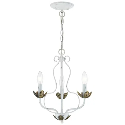 Livex Lighting 3 Light Antique White Chandelier