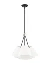 Livex Lighting 3-light Black Chandelier In Black