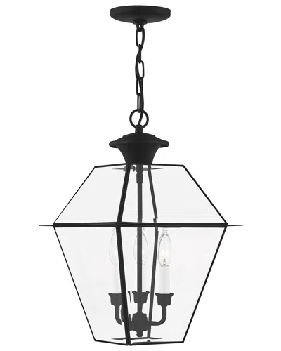 Livex Lighting 3-light Black Outdoor Pendant Lantern