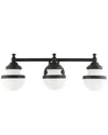 Livex Lighting 3-light Black Vanity Sconce In Black