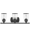 Livex Lighting 3-light Black Vanity Sconce Wall Light In Black