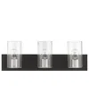 Livex Lighting 3 Light Black With Brushed Nickel Accents Vanity Sconce In Black
