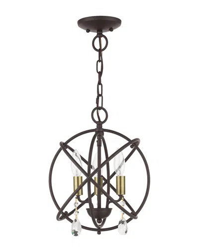 Livex Lighting 3-light Bronze Convertible Chandelier Semi Flush