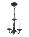 Livex Lighting 3-light Bronze Convertible Mini Chandelier In Bronze
