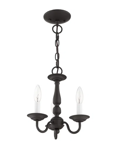 Livex Lighting 3-light Bronze Convertible Mini Chandelier