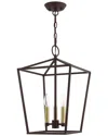 Livex Lighting 3-light Bronze Convertible Semi Flush Lantern