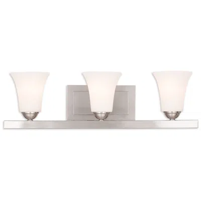 Livex Lighting 3 Light Brushed Nickel Bath Vanity