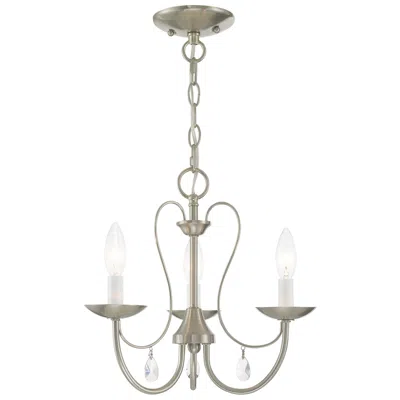 Livex Lighting 3 Light Brushed Nickel Chandelier
