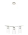 Livex Lighting 3-light Brushed Nickel Chandelier In Metallic