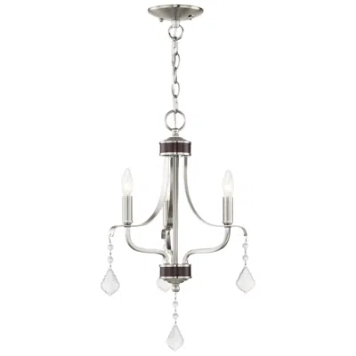 Livex Lighting 3 Light Brushed Nickel Mini Chandelier