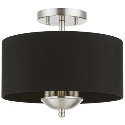 Livex Lighting 3 Light Brushed Nickel Semi-flush