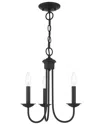 Livex Lighting 3-light Black Chandelier In Black