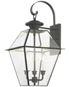 Livex Lighting 3-light Charcoal Outdoor Wall Lantern In Grey