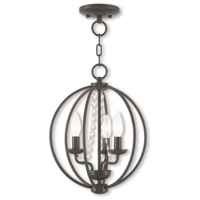 Livex Lighting 3 Light English Bronze Convertible Mini Chandelier/ceiling Mount