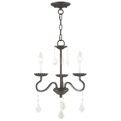 Livex Lighting 3 Light English Bronze Mini Chandelier