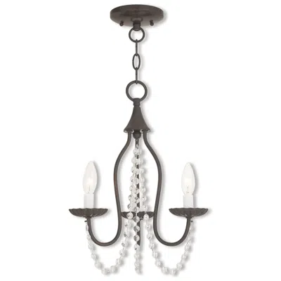 Livex Lighting 3 Light English Bronze Mini Chandelier