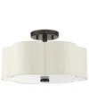 Livex Lighting 3 Light English Bronze Semi-flush
